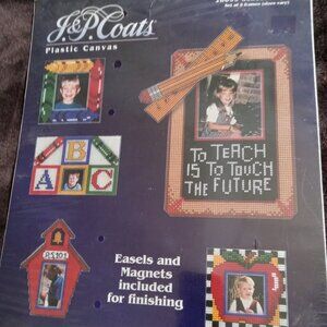 3/$35 - J & P Coats Plastic Canvas kit School Days 28099 for 5 frames